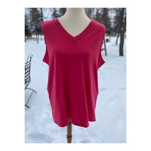 Red Casual Tank Top Loungewear Activewear Sports